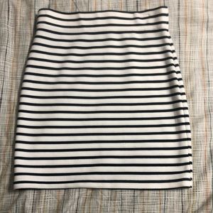 Navy and White Miniskirt